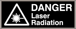 DANGER Laser Radiation w/ Symbol Image