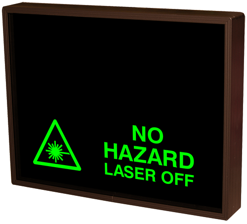 Signal-Tech DANGER LASER ON w/Symbol | NO HAZARD LASER OFF w/Symbol (120-277 VAC) - 38793 Product Message