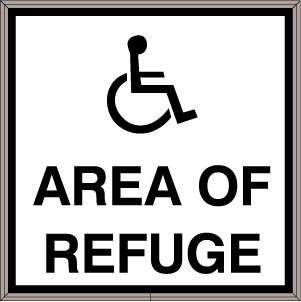 AREA OF REFUGE w/ Handicap Symbol Image