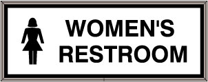 WOMEN'S RESTROOM w/Symbol Image