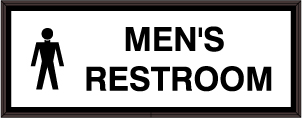 MEN'S RESTROOM w/ Man Symbol Image