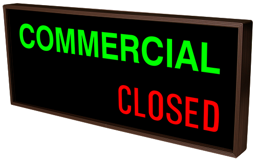 Signal-Tech COMMERCIAL | OPEN | CLOSED (120-277 VAC) - 38982 Product Message