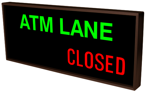 Signal-Tech ATM LANE | OPEN | CLOSED (120-277 VAC) - 38983 Product Message