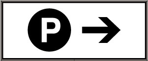 Parking P w/Right Arrow Image