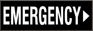 EMERGENCY w/Right Arrow Image