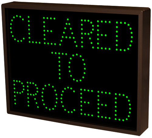 Signal-Tech STOP HERE | CLEARED TO PROCEED (120-277 VAC) - 39180 Product Message