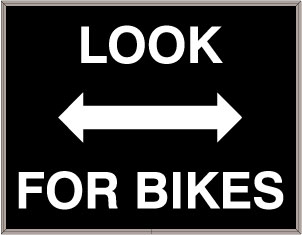 LOOK FOR BIKES w/Double Ended Arrow Image