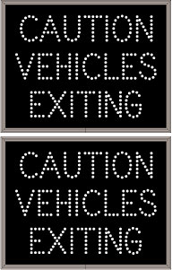 CAUTION VEHICLES EXITING Image