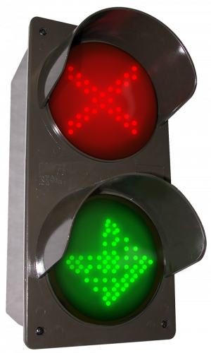 Signal-Tech 52176 TCILV-RGG-G095/120-277VAC LED traffic Controller X | Down Arrow | Right Arrow, Vertical, Red-Green-Green (120-277 VAC)