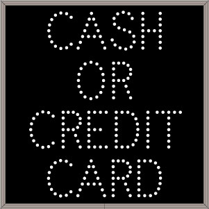 CASH OR CREDIT CARD Image