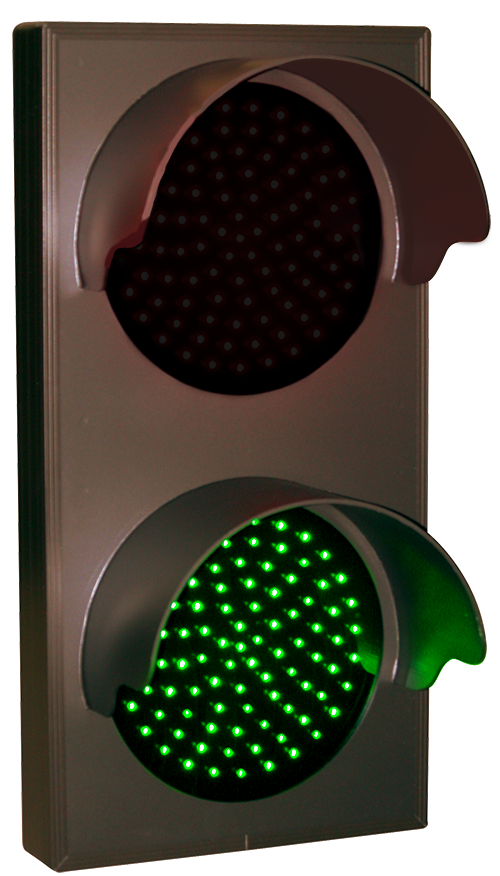 Signal-Tech Indicator Dot, Double with Hoods, vertical, 4 in dia, Red - Green (120-277 VAC) - 5439 Product Message