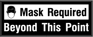 Mask Required Beyond This Point w/ Face Mask Symbol Image