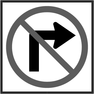 No Right Turn Symbol Image