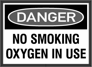 DANGER NO SMOKING OXYGEN IN USE Image
