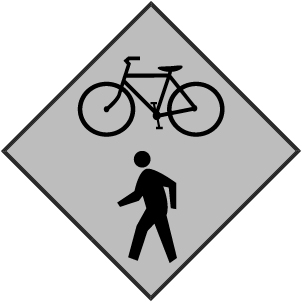 Bicycle Symbol Pedestrian Symbol Image