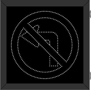 No Left Turn Symbol Image