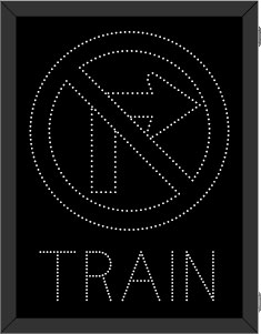 R3-1 No Right Turn Symbol w/ TRAIN Image